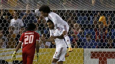 Ali Mabkhout scored five goals at the 2015 Asian Cup to help the UAE finish third. His tally earned him the Golden Boot. Edgar Su / Reuters