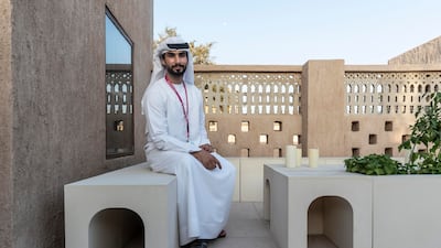 Modu Method creative director and founder Omar Al Gurg at his exhibit 'Swalef' at Sikka 10.