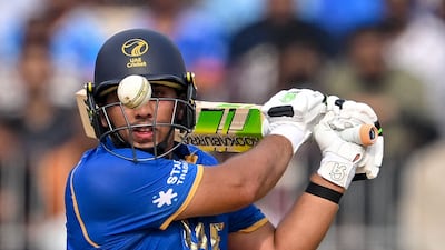 UAE's Alishan Sharafu hit 55 off 47 balls. AFP