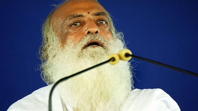 Indian spiritual guru Asaram Bapu has been convicted of raping a teenage follower who visited him at his ashram in Jodhpur, Rajasthan, in 2013. (AFP)