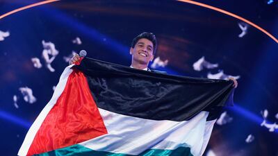 Mohammed Assaf: “This is for all the people in Palestine, from Gaza to Ramallah to the West Bank, who despite the indignities they suffered each day still go out and support me.” Mohammed Azakir / Reuters