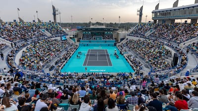 Fans attend the final of the Mubadala Abu Dhabi Open at the International Tennis Centre, Zayed Sports City, Abu Dhabi.