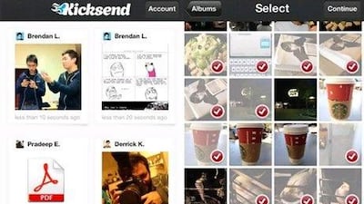 The Kicksend app is handy for sending more than five images at a time from your iPhone.