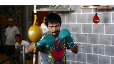 Manny Pacquiao, the WBO World Welterweight champion, will face "Sugar" Shane Mosley in Las Vegas this weekend.
