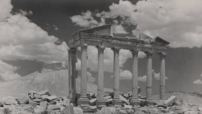 The 3rd-century funerary temple, or 'House Tomb', Palmyra, Syria, May 1945