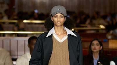 Chinos, a rugby shirt and an oversized duster coat at Tommy Hilfiger. Photo: Tommy Hilfiger