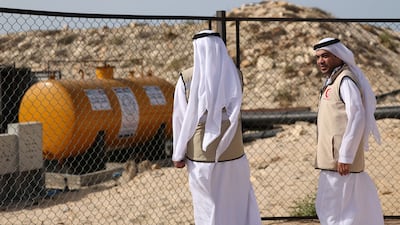 The water pipeline extends 7.5km and has a capacity of more than 7.5 million litres of water a day. Chris Whiteoak / The National