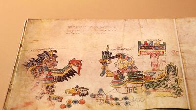 Codex Egerton, a facsimile of the original, deer parchment and natural pigments. Pawan Singh / The National