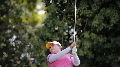 Park In-bee of South Korea follows her shot after playing on the second hole during the second round of the Evian Championship. Laurent Cipriani / AP Photo
