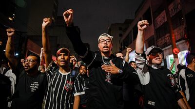 Demonstrators in Sao Paulo. Bloomberg