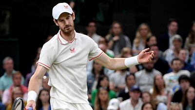 Andy Murray struggles against Denis Shapovalov of Canada.
