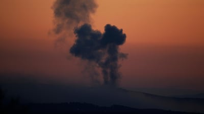 Plumes of smoke rise from inside Syria, as seen from the outskirts of the Turkish border town of Kilis, on January 20, 2018, the first day of Turkey's offensive in Afrin. Lefteris Pitarakis, File / AP