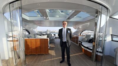 The upper saloon has a glass roof to let the sunlight in ( Pawan Singh / The National )