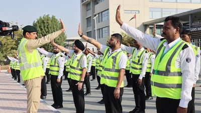 The sessions covered types of accidents that may occur in a school environment, and how to report traffic accidents using the Dubai Police smart app. Photo: Dubai Police