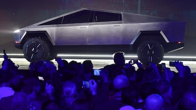 The all-electric, battery-powered Tesla Cybertruck. AFP / FREDERIC J. BROWN