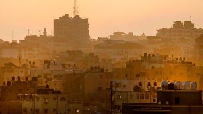 A picture taken on July 1, 2020, shows a view of buildings in Gaza city. AFP