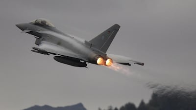 A Eurofighter jet at an Air Show in Sion, Switzerland. Airbus is being sued over the sale of the jets to the Austrian government. Denis Balibouse / Reuters