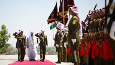 President Sheikh Mohamed arrives in Amman on an official visit