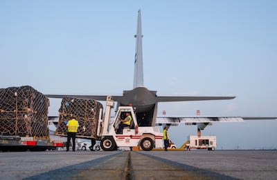 Dubai Humanitarian has launched a new air bridge to support humanitarian relief efforts in Gaza. Photo: Dubai Media office