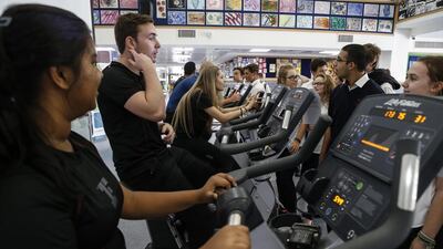 Dubai British School pupils cycle to raise money for research initiatives in South Africa. Antonie Robertson / The National