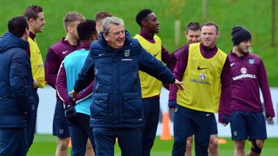 England manager Roy Hodgson (C) England manager in 2014; was in charge of the UAE between 2002-2004. AFP PHOTO / PAUL ELLIS