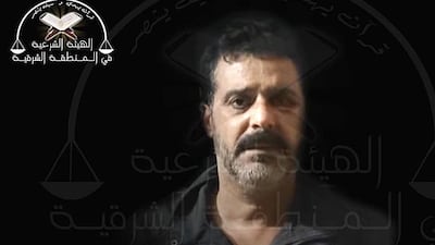 Screen grab of Col Ahmed Nehmeh, an FSA officer, who was ambushed and captured by Al Nusra commanders in the early hours of May 4. Handout Photo