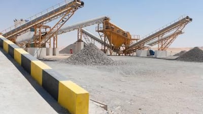 The new agrigate crusher Al Ain, 21st March 2011. Duncan Chard for the National