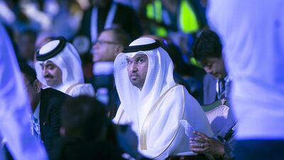 Sultan Al Jaber, the Minister of State and Adnoc Group chief executive, was the keynote speaker of the opening ceremony at Adipec. Mona Al Marzooqi / The National