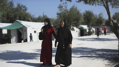 A view of the Kara Tepe camp for refugees on Lesbos island, Greece. Petros Giannakouris / AP Photo