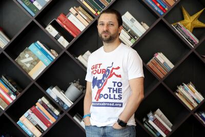 Ridah Sabouni, chairman of the Democrats Abroad UAE chapter. Chris Whiteoak / The National