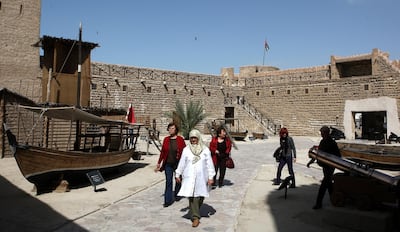 Al Fahidi Fort in the old historic heart of Dubai is home to a museum. Pawan Singh / The National