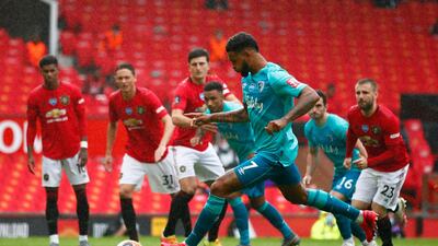Bournemouth forward Joshua King scores his team's second goal from the penalty spot. Getty Images