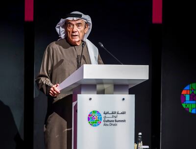 Zaki Nusseibeh, cultural adviser to the President and chancellor of UAE University, also spoke at the summit. Victor Besa / The National