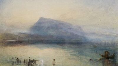 JMW Turner played a big part in giving watercolours mainstream artistic credibility with pieces such as The Blue Rigi, Sunrise (1842).