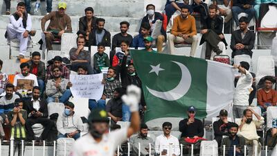 Pakistan fans at the Rawalpindi Cricket Stadium. AFP
