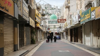 A market in the West Bank city of Nablus. Getty