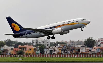 A Jet Airways passenger aircraft. Reuters