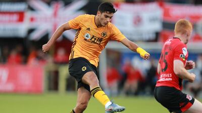 Leicester City 1 Wolverhampton Wanderers 1, Sunday, 5pm. Both sides are fancied to do well this season. This could be a stalemate, with Raul Jimenez, pictured, leading the threat upfront for Wolves. Getty