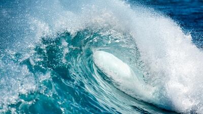 Episode 4, Oceans: A wave crashes on the shore of Fernandina Island in the Galapagos. Photo: Ed Charles / Silverback Films 2017