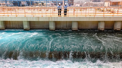 Ras Al Khair power and desalination plant in Saudi Arabia uses multi-stage flash distillation and reverse osmosis to produce fresh water. Fayez Nureldine / AFP