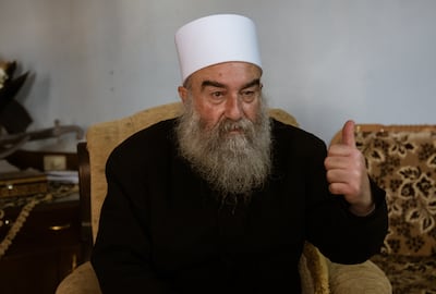 Sheikh Hikmat Salman Al Hijri, the spiritual leader of the Druze. Getty Images