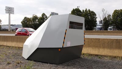 Enforcement trailers are deployed in rural zones and work zones in France. Photo courtesy of Cegelec.