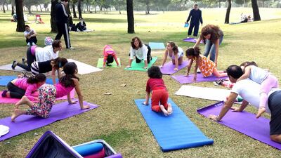 PoseTivity classes are held every Saturday at The Archive in Dubai's Safa Park. Courtesy PoseTivity