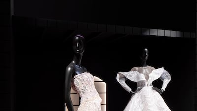 The strapless creation, left, was seen on Kangana Ranaut at Cannes Film Festival 2019. Courtesy SCAD