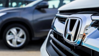 The CR-V, foreground, with the HR-V. Victor Besa / The National