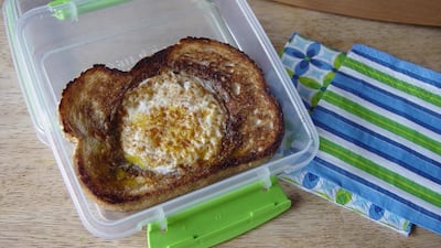 Egg-in-a hole sandwich. Courtesy Linda Al Darwish