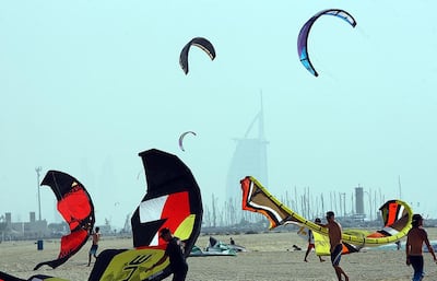 Jumeirah's popular Kite Beach. Satish Kumar / The National