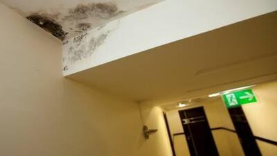 Air conditioners need regular maintenance to remove mould, such as in this building at Jumeirah Lake Towers.