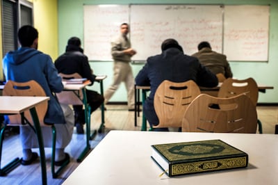 French President Emmanuel Macron has vowed to strengthen the training of imams in France since 2020 with little result. AFP