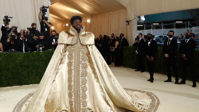 Lil Nas X in gold Versace at the 2021 Met Gala. Reuters